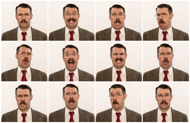 istock set of handsome emotional man over dark background 1357670698
