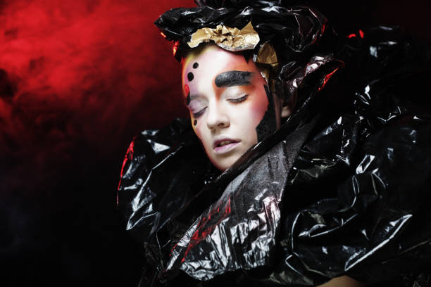 istock Dark Beautiful Gothic Princess. Halloween party. Close up 1357672329