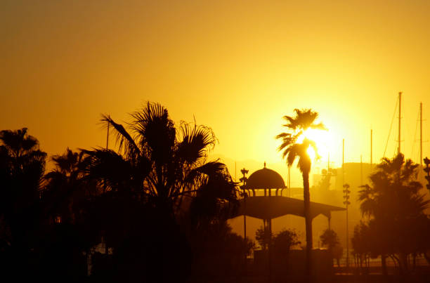 Golden sunset in Valencia, Spain