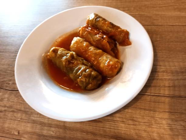 istock Traditional turkish stuffed cabbage dish in Istanbul turkey 1357676758