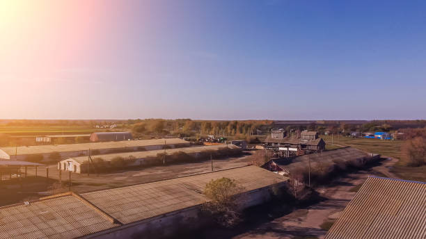 istock top view over the old farm where the seed grain is sorted and stored 1357678554