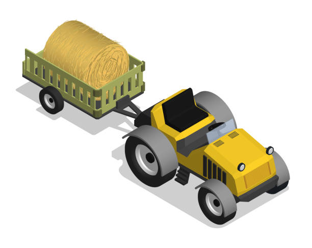 78 Tractor Pulling Wagon Illustrations & Clip Art - iStock | Farmer