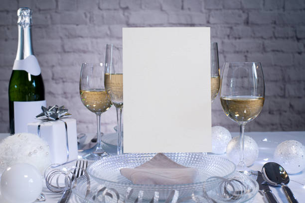 istock restaurant empty menu on a christmas holiday festive table with copy space to insert own text 1357684236
