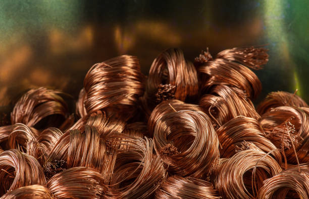 istock Pile of copper wire scrap secondary raw materials 1357686130