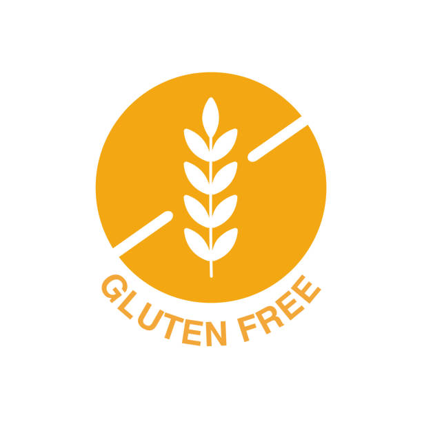 글루텐 프리 식품 알레르기 제품 규정식 라벨 애플 리 케이 션 및 웹사이트에 대 한 평면 벡터 아이콘. 벡터 - gluten gluten free stock illustrations