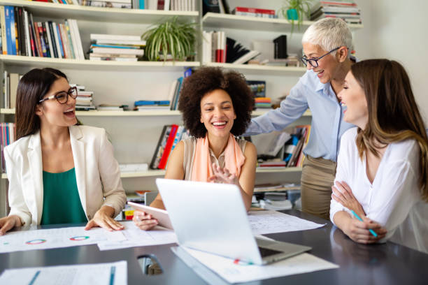 istock Group of business people working together in software development and designer office 1357691573