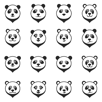 Panda vector set