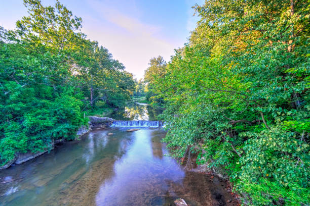 istock Waterfall and clear water-Pipe Creek-Cass County, Indiana 1357694557