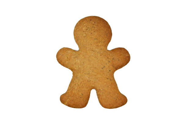 istock Undecorated gingerbread man isolated on white background 1357699807