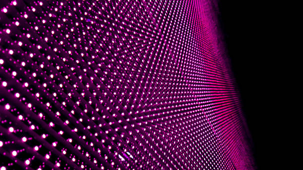 istock close up LED video screen showing bright purple light.  LED soft focus background. abstract technology or innovation background with blank space for design. 1357707857