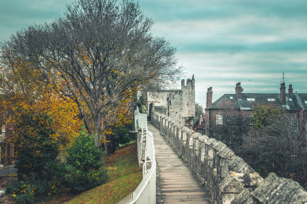 istock Century city wall in York England 1357721073
