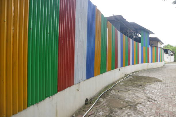 istock zinc wall with colorful paint photo 1357721511