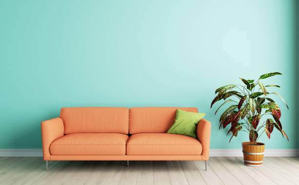 istock 3D visualization of the living room interior. 1357724437