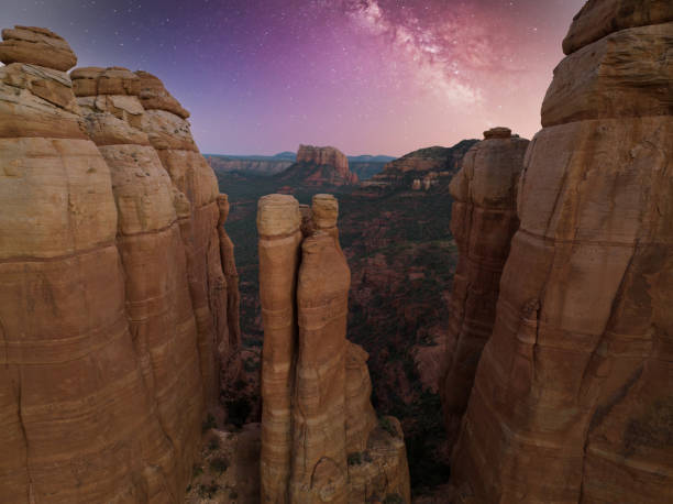istock Sedona with milkyway in the background 1357726970