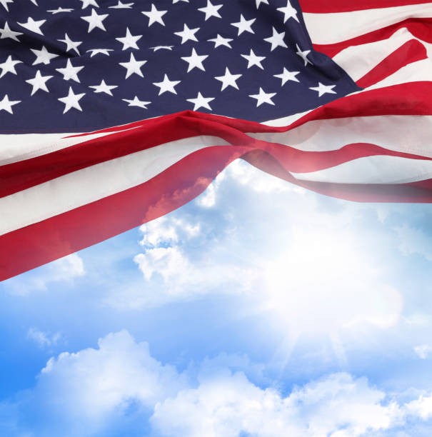 istock American flag in sky 1357727170