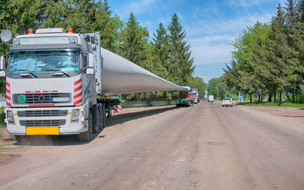 wind turbines stock photo