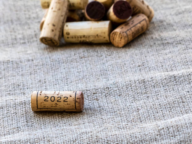 istock Wine cork with marked year 2022 1357729225