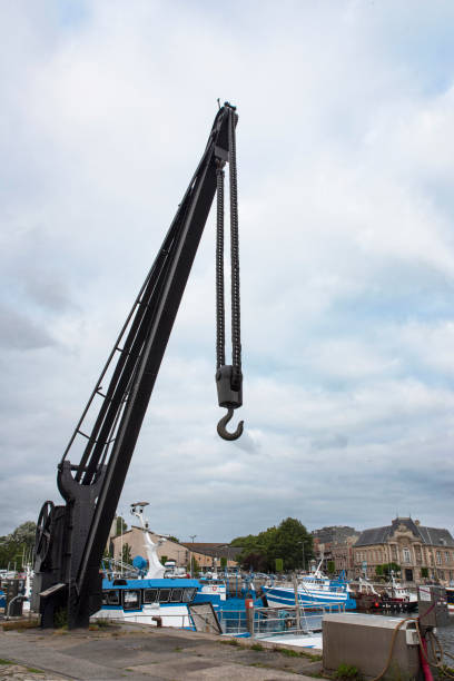 istock Crane for fishermen on a quay 1357730798