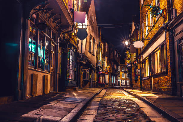 istock Street scene in York England 1357732509