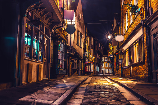 street scene in York England