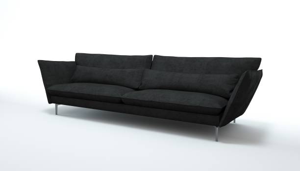 istock 3d render of a sofa on an isolated white background. 1357735829