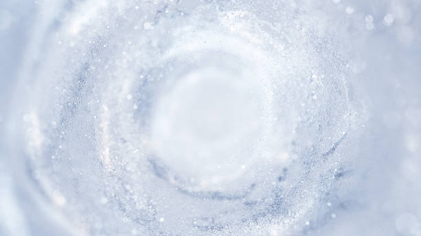 white particle background  - ice, snow, abstract - ethereal imagens e fotografias de stock