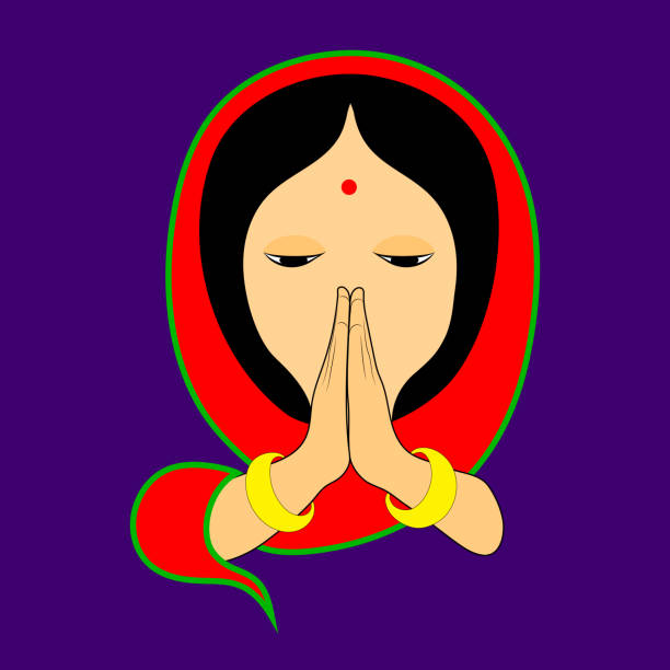 Namaste Indian Welcome Cartoon Stock Photos, Pictures & Royalty-Free Images  - iStock