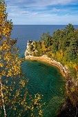 istock Miners Castle rock formation along Lake Superior in the fall, at Pictured Rocks National Lakeshore Michigan 1357737257