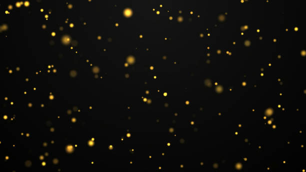 Flicker abstract Particles. Golden dust background.