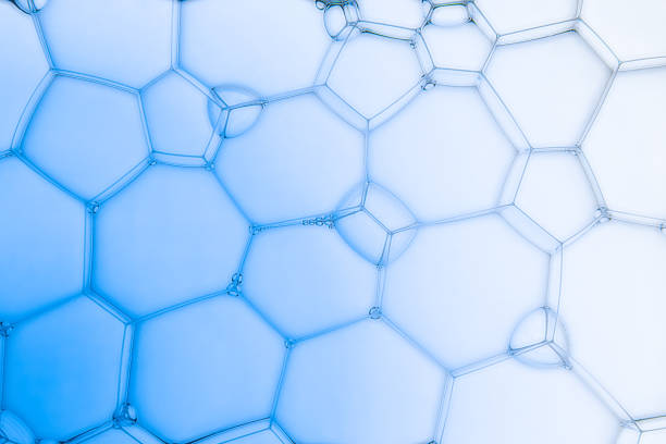 istock Abstract background of soap bubbles on gradient background 1357746753