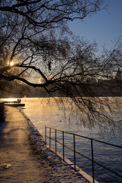 winter time in capital of sweden  stockholm - stockholm sweden sea winter imagens e fotografias de stock