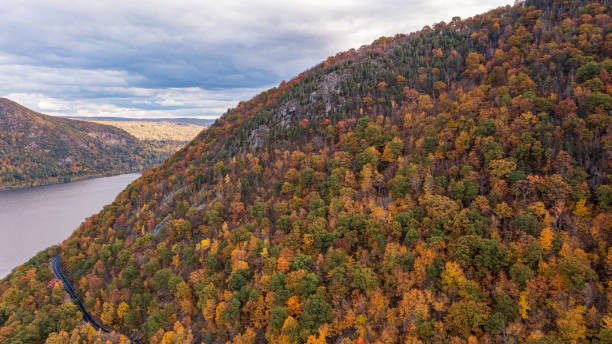 istock A high angle view over The Hudson River near Cornwall on Hudson, New York. It is a beautiful day with colorful fall foliage on the surrounding mountains 1357760791
