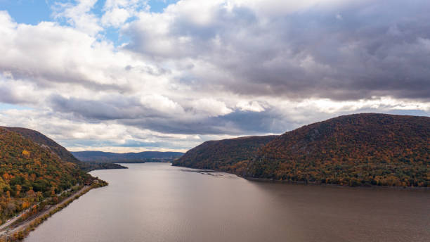 istock A high angle view over The Hudson River near Cornwall on Hudson, New York. It is a beautiful day with colorful fall foliage on the surrounding mountains 1357760810
