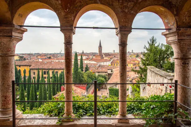 Photo of View from Verona from a pavilion at the public park Giardino Giusti