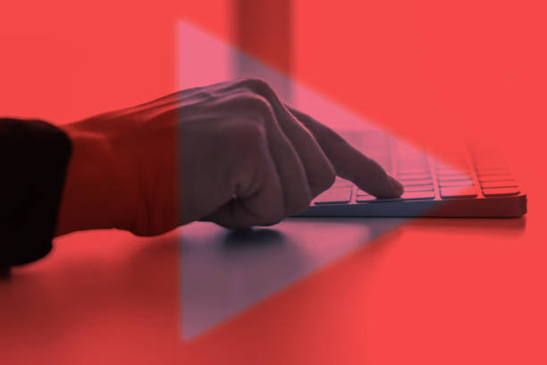 istock Video Marketing Concept.Hand pressing transparent button 1357761875