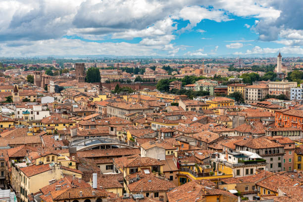 istock Famous panoramic view above the roofs of Verona 1357762809