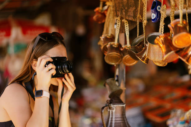 istock Woman tourist taking pictures, Turkey 1357763708
