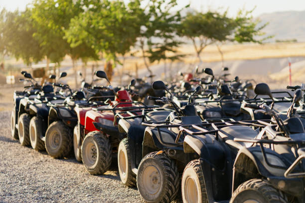 istock ATV Quad Bikes in row outdoors 1357763972