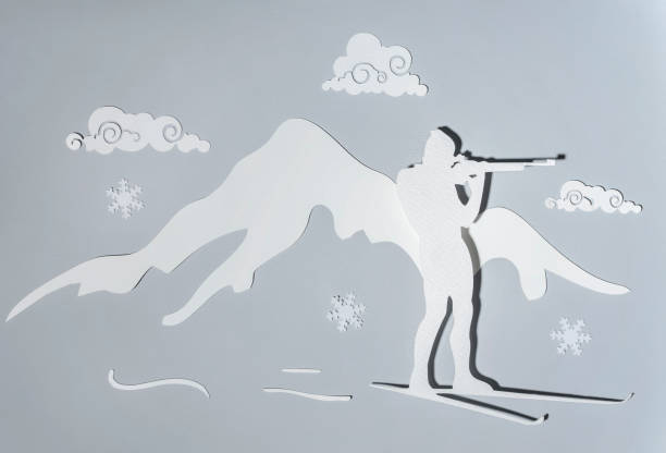 Skiing. Jumping skier. Extreme winter sports.