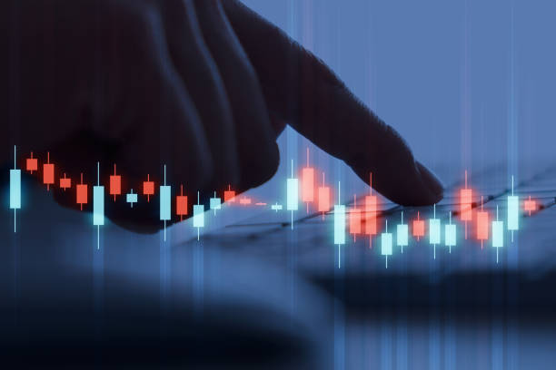 istock Bitcoin price chart on digital exchange on laptop 1357765353