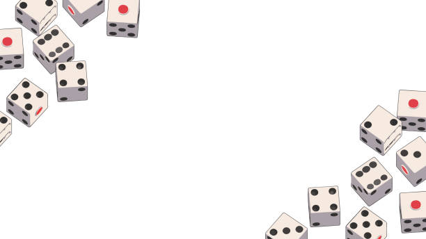 Dice frame Created with Illustrator. 立方体 stock illustrations