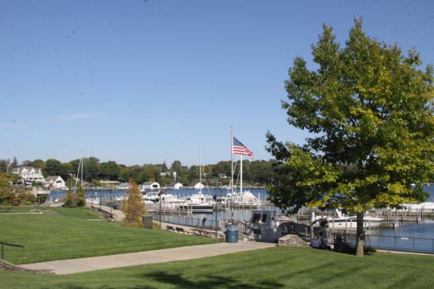 istock Lake Front Of Charlevoix Michigan 1357773028