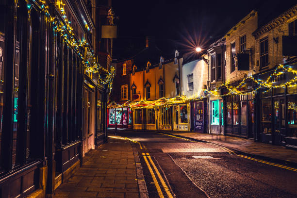 istock Street scene in York England 1357774303