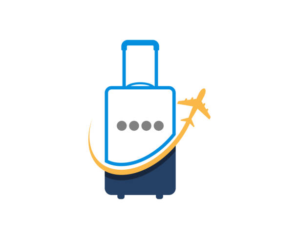 ilustrações de stock, clip art, desenhos animados e ícones de flight airplane in the traveling bag - packing bag travel