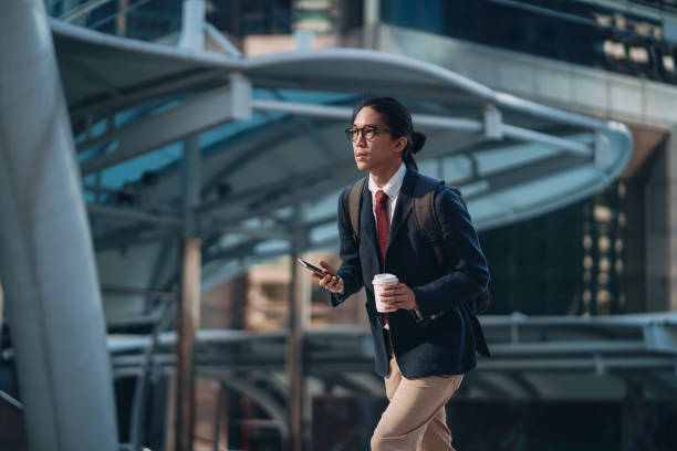 istock Businessman in a hurry 1357791007