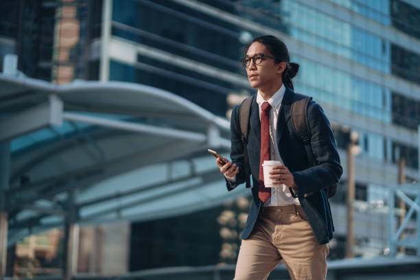 istock Businessman in a hurry 1357791013
