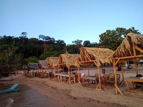 Playa del río Pindobal, en la región de Alter do Chão. Amazonía brasileña. photo