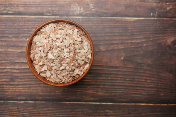 istock red Flattened rice in a bowl on gray background 1357792799