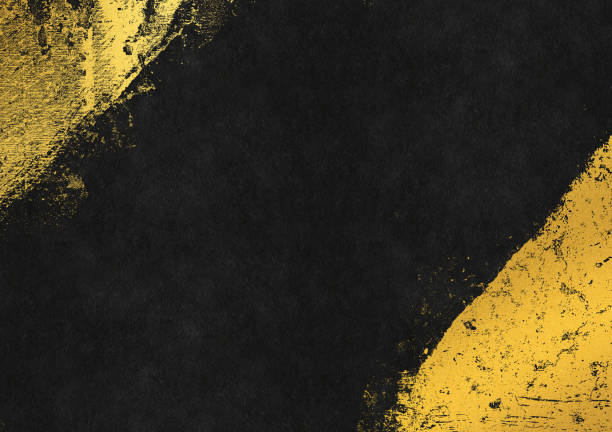 istock Japanese background on black washi paper with gold patterns. 1357792980