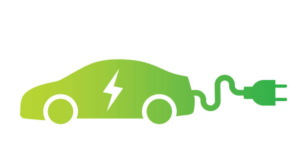 ikona wtyczki elektrycznej. wtyczka elektryczna z symbolem oświetlenia. zielone logo energetyczne lub szablon wektorowy ikony z wtyczkami elektrycznymi - alternative fuel vehicle stock illustrations